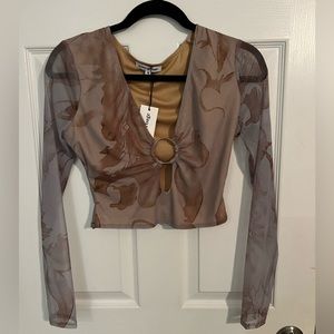 Mesh Sleeve Top